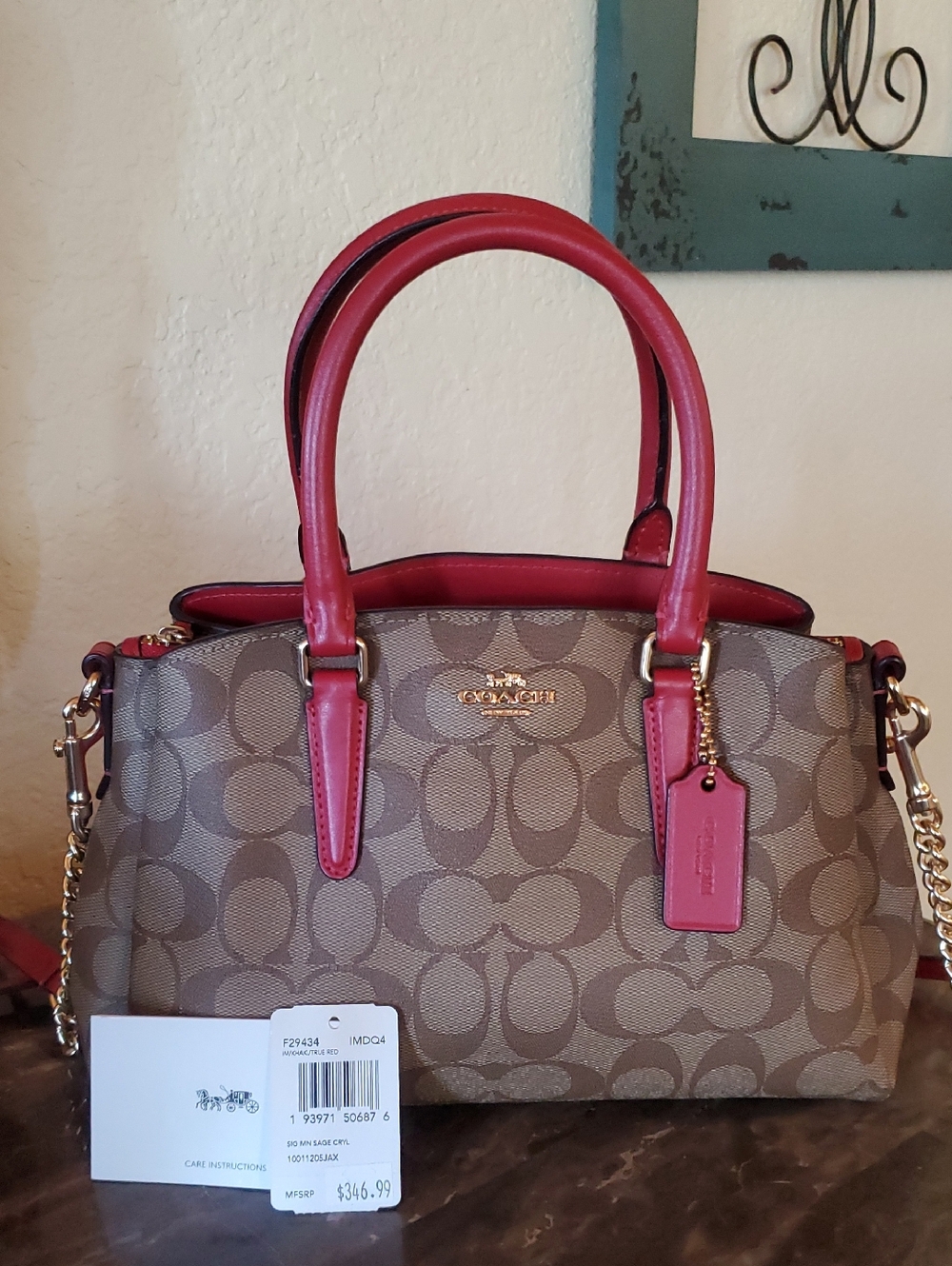 NEW Coach Mini Sage Signature Carryall